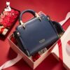 Bolsa Madri em Couro Legítimo - Azul Marinho