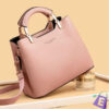 Bolsa Versalhes Feminina em Couro Legítimo - Rosa Inclinada