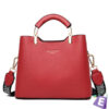 Bolsa Versalhes Feminina em Couro Legítimo - Vermelha