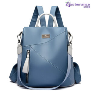 Mochila Lille Feminina em Couro - Azul